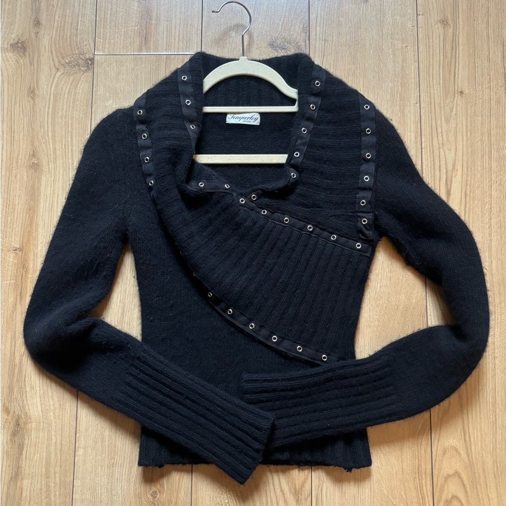 Black cowl neck sweater